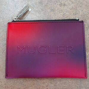 NWOT Mugler Purple Ombre Zipper Pouch